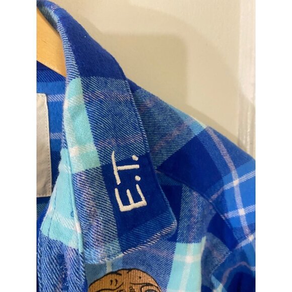 ET X Cakeworthy Unisex Blue Button Front Long Sleeve Shirt - XL - Picture 3 of 12